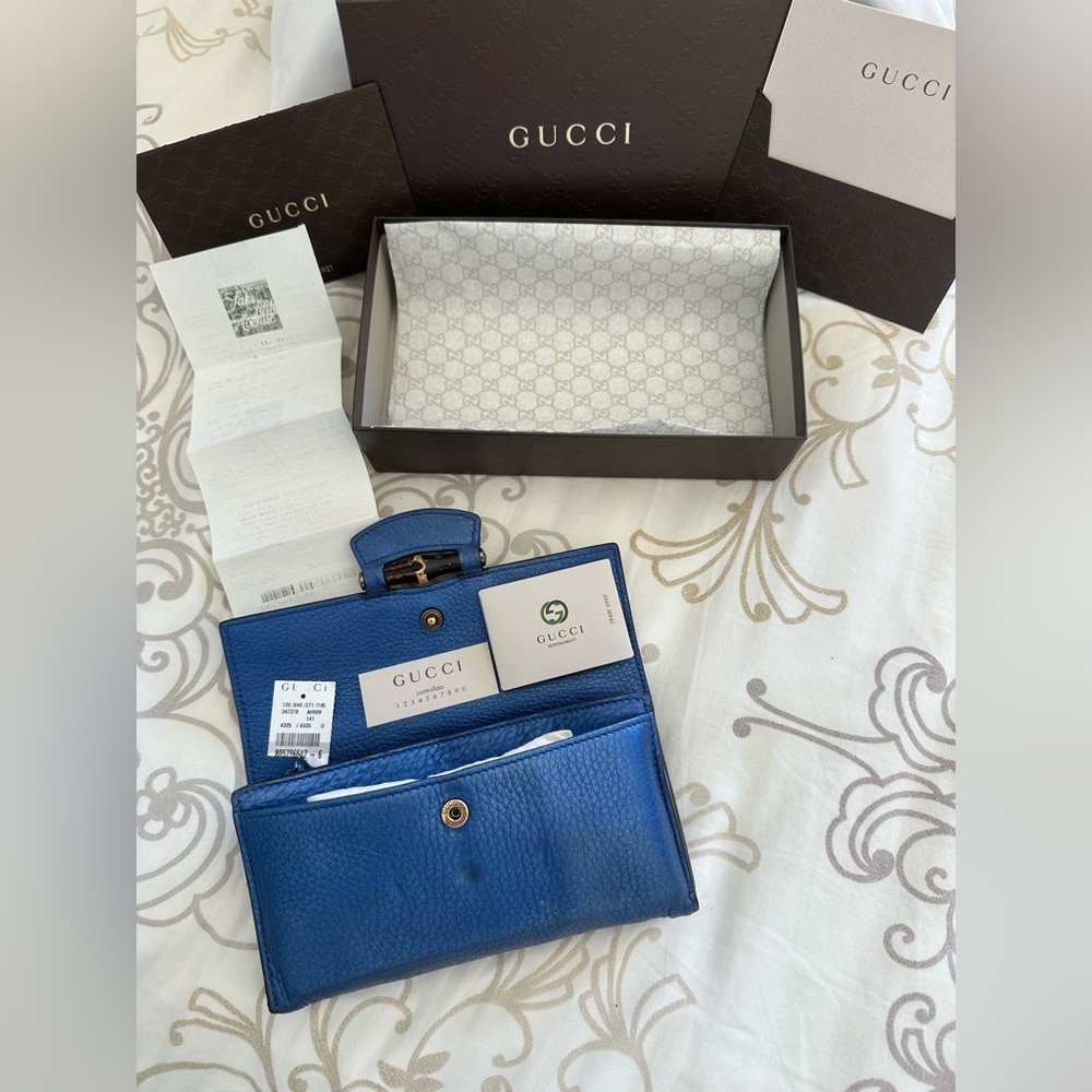 Gucci Royal Blue Leather Wallet
